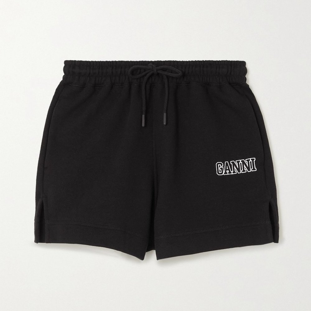 GANNI Software Isoli Cotton Jersey Shorts Size L